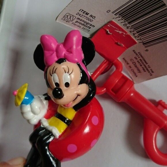 New vintage Minnie mouse sit on float keychain with clip - Picture 1 of 9